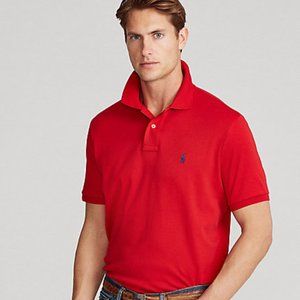 Men's red Ralph Lauren POLO collared polo shirt